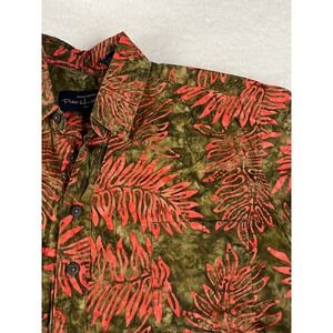 Pete Huntington Bali Handcrafted Hawaiian Shirt‎ Men's S Short Sleeve Tropical